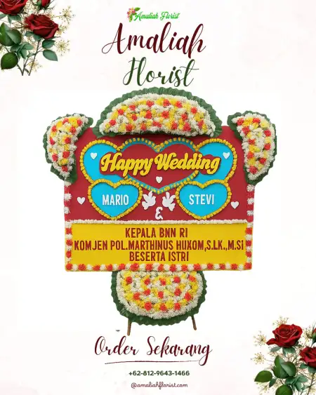 Papan Bunga Pernikahan Sokobanah